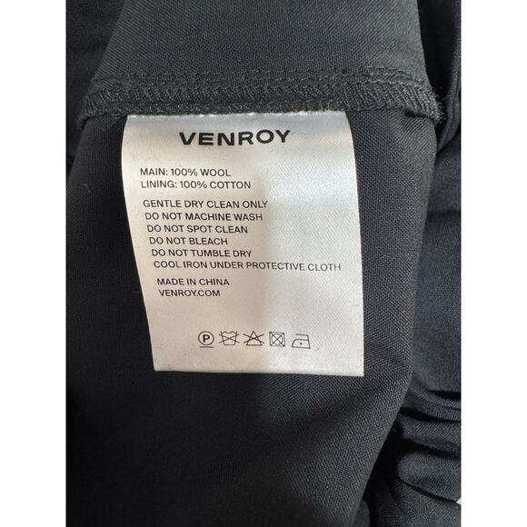 VENROY Black 100% Wool Paperbag Trouser Pants One Size NWT - Picture 11 of 12
